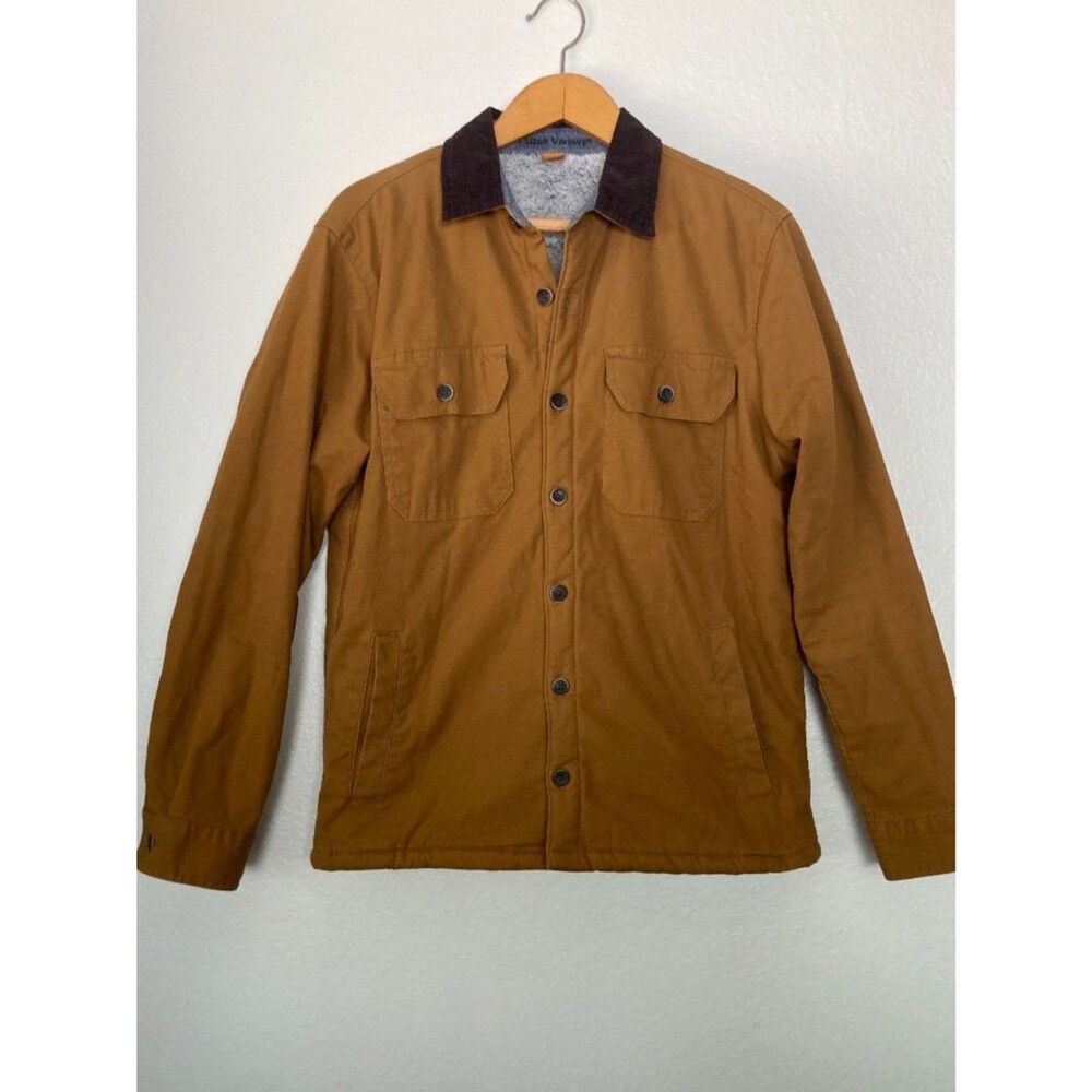 Tailor Vintage Chore Barn Jacket Mens Medium Brown Canvas Sherpa Lined